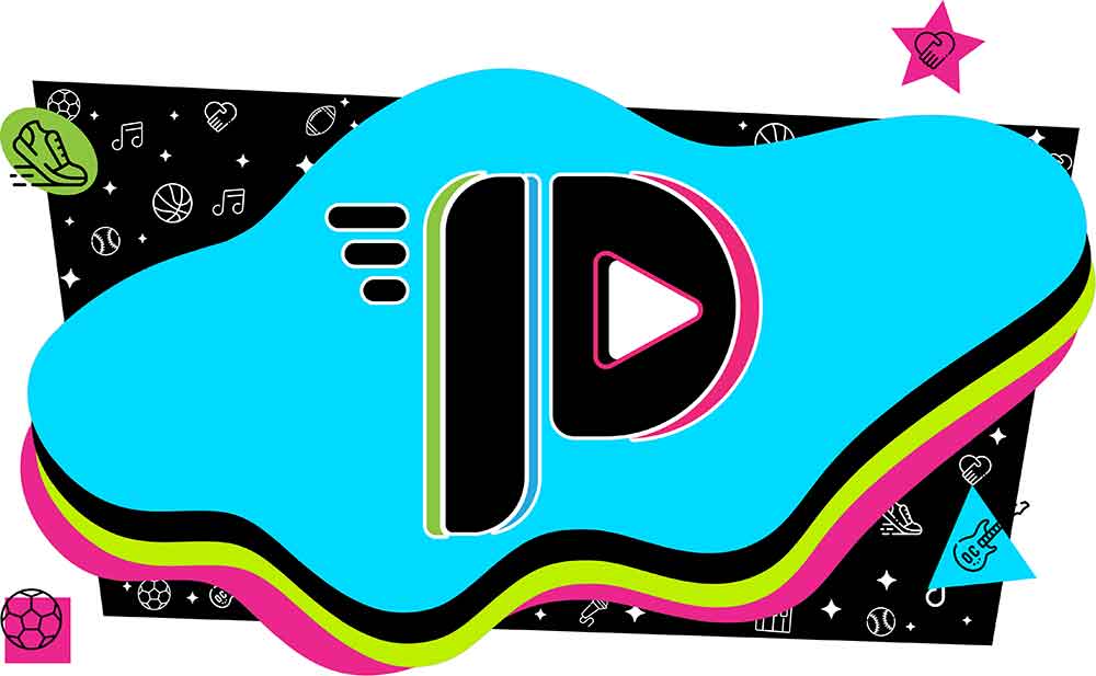 Pledge + Play - Logo with graphics