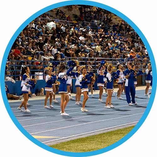 Pledge + Play - GO Team! cheerleaders - circle photo